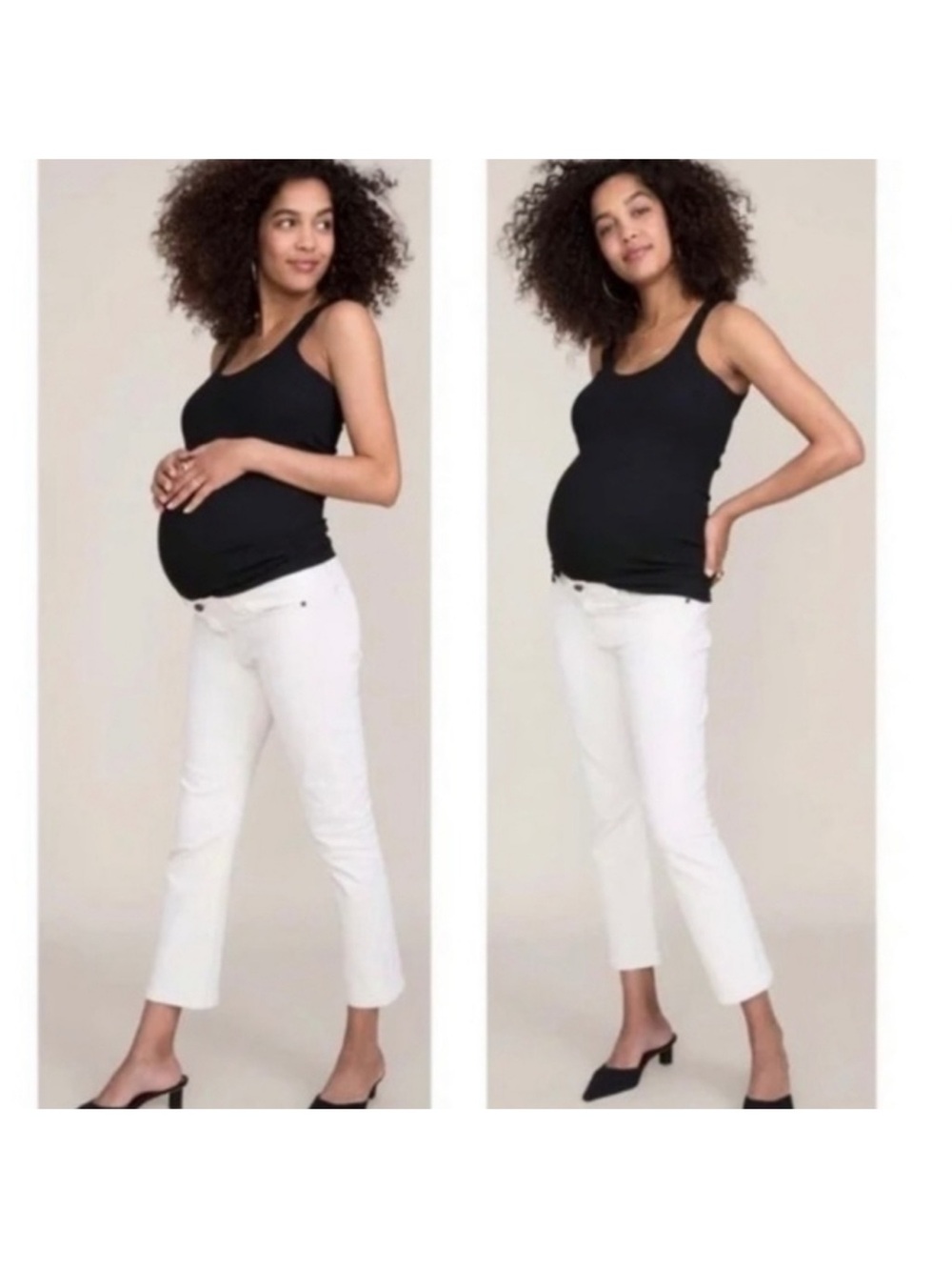 Hatch Current Elliott Maternity the nearly skinny white Jeans size 25